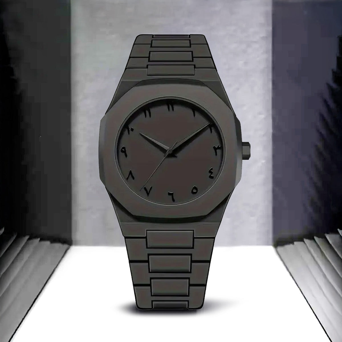Black Aura Arabic Watch