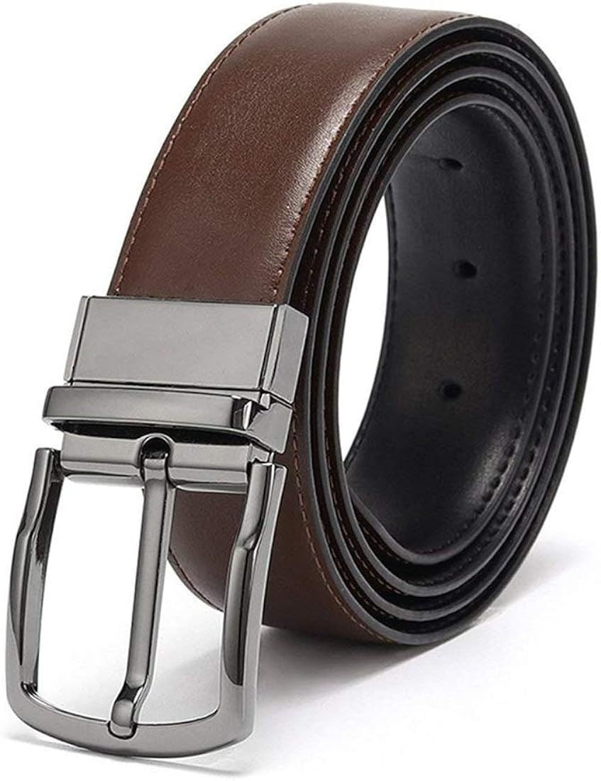 Men leather belt 2 in 1 Double Sided