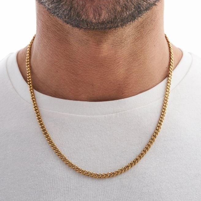 Stainless Steel Italian Thin Cuban Chain For Men