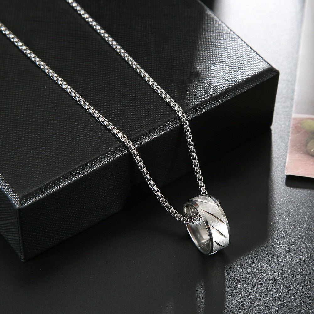Classic Circle Ring Pendant Necklace