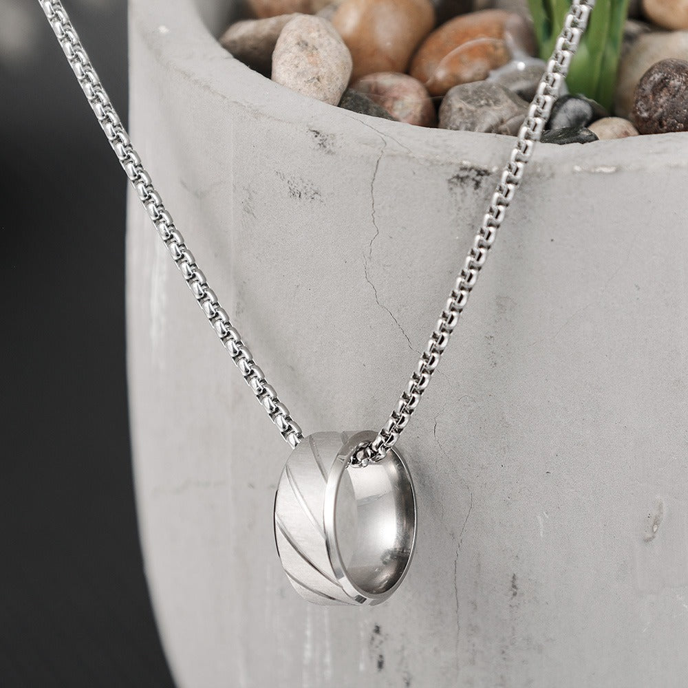 Classic Circle Ring Pendant Necklace