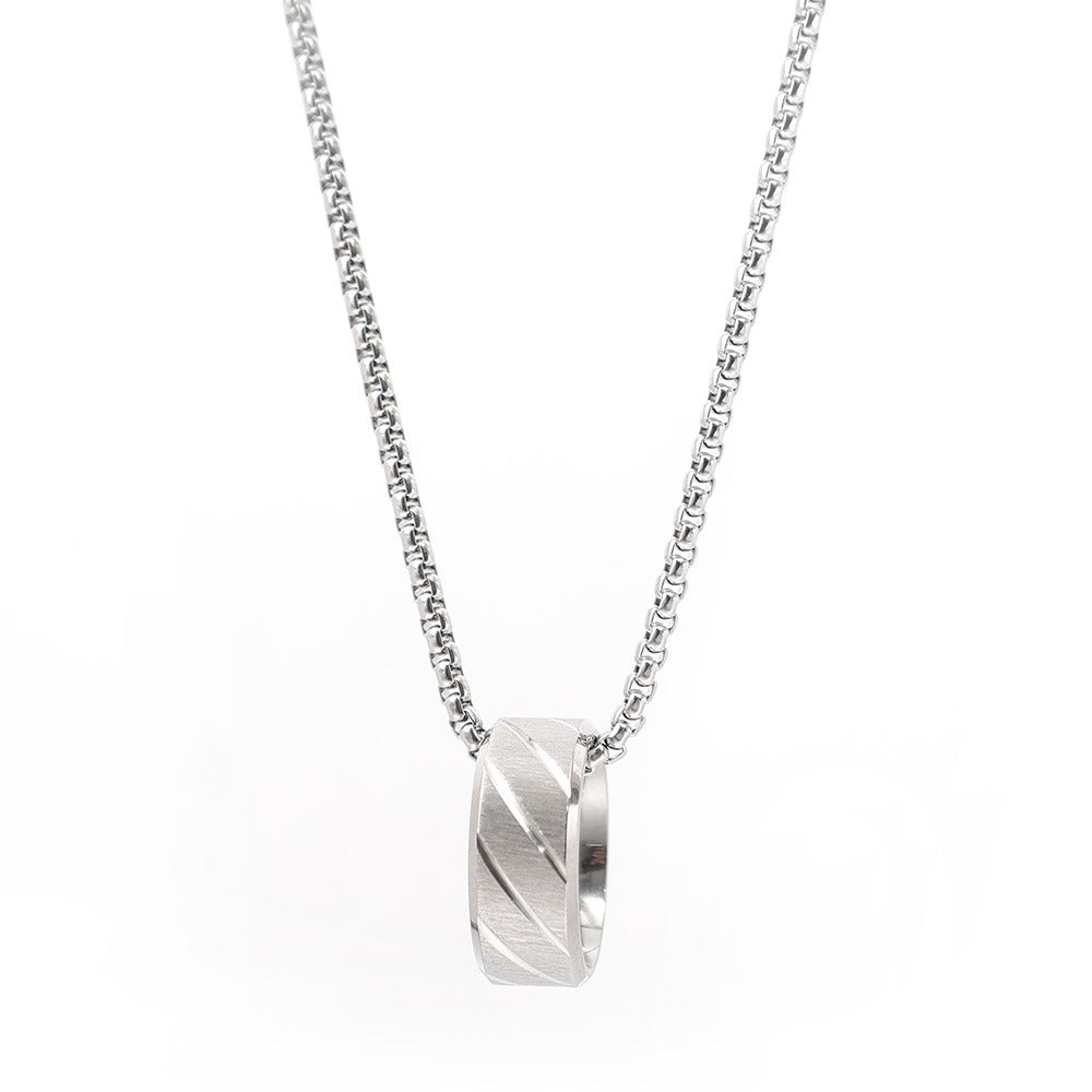 Classic Circle Ring Pendant Necklace