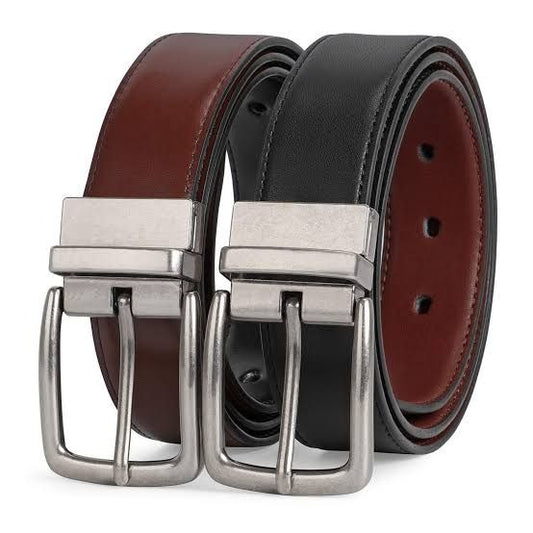 Men leather belt 2 in 1 Double Sided