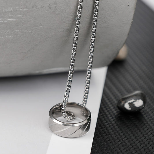 Classic Circle Ring Pendant Necklace